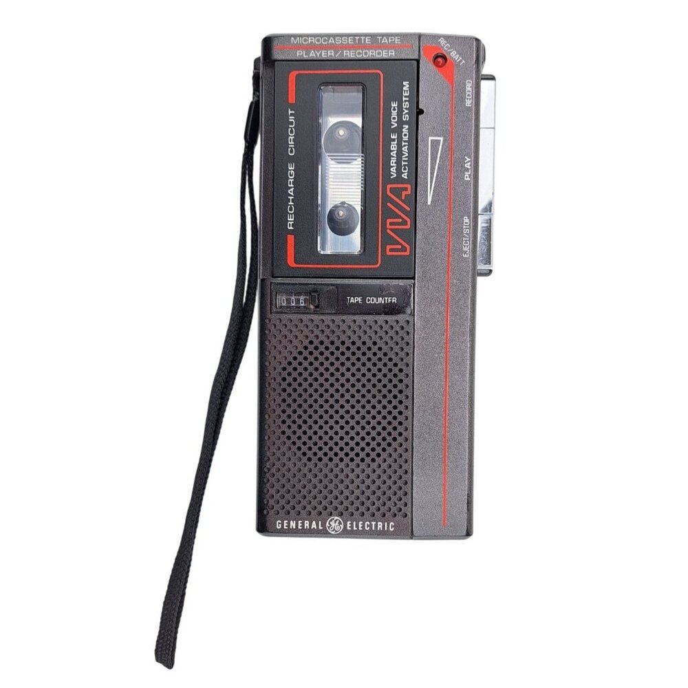 General Electric Microcassette Tape Player Recorder FOR PARTS OR REPAIR ONLY